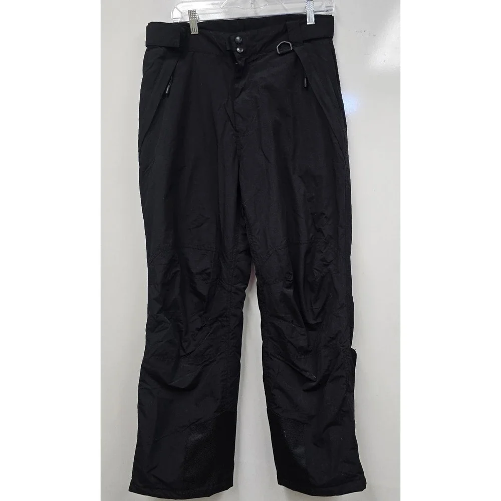 Polar Edge Insulated Ski Pants Men Medium Black Adjustable‎ Waist Zipper Pockets